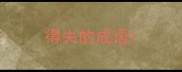 得失的成语