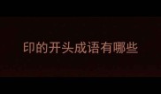 印的开头成语有哪些