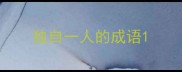 独自一人的成语
