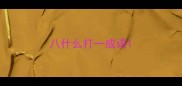 八什么打一成语