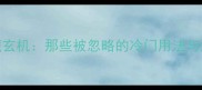 成语暗藏玄机那些被忽略的冷门用法与深层含义