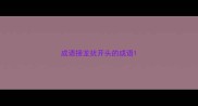 成语接龙扰开头的成语
