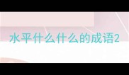 水平什么什么的成语