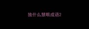 独什么慧眼成语