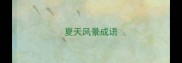 夏天风景成语