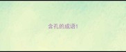 含孔的成语