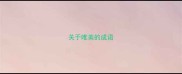 关于唯美的成语
