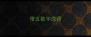 带五数字成语