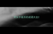 开头字是百的成语大全