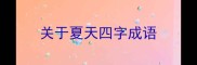 关于夏天四字成语