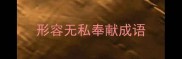 形容无私奉献成语
