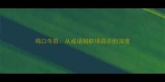 鸡口牛后从成语到职场启示的深度