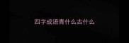 四字成语青什么古什么