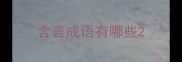 含言成语有哪些
