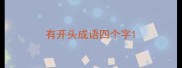 有开头成语四个字