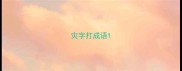 灾字打成语