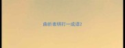 曲折表明打一成语