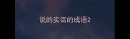 说的实话的成语