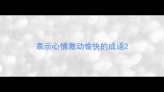 表示心情激动愉快的成语