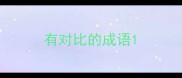 有对比的成语