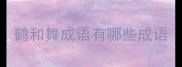 鹤和舞成语有哪些成语