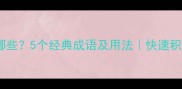 可的成语有哪些5个经典成语及用法快速积累好词好句