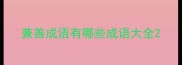 兼善成语有哪些成语大全