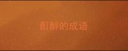 酊醉的成语
