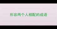 形容两个人相配的成语