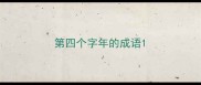 第四个字年的成语