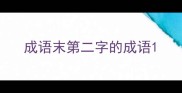 成语末第二字的成语