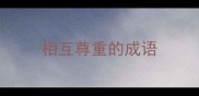 相互尊重的成语