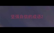 坚强自信的成语