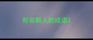 形容新人的成语