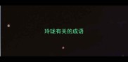 玲珑有关的成语