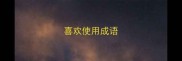 喜欢使用成语