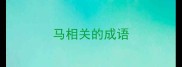 马相关的成语