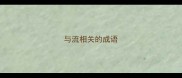 与流相关的成语