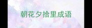 朝花夕拾里成语