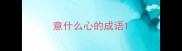 意什么心的成语