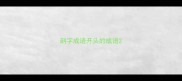 剖字成语开头的成语