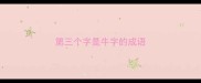 第三个字是牛字的成语