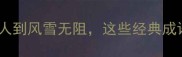 风雪成语大从风雪夜归人到风雪无阻这些经典成语背后的故事与人生启示