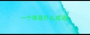 一个珠是什么成语