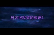 形容很默契的成语