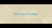 四字成语从什么成语