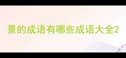 景的成语有哪些成语大全