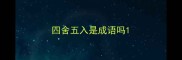 四舍五入是成语吗