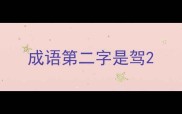 成语第二字是驾