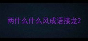 两什么什么风成语接龙